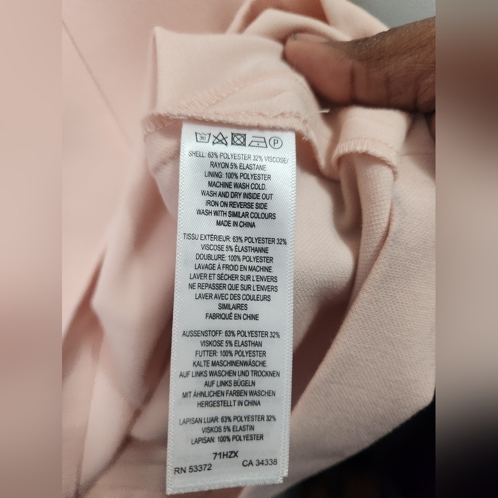 NWT French Connection Whisper Light Off the Shoulder Ruffle Pink Mini Dress 6 - Picture 7 of 7